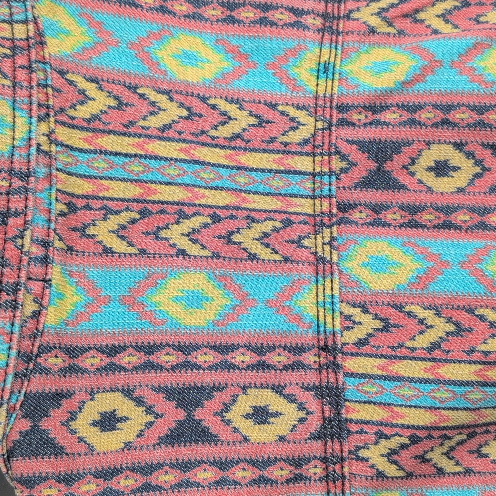 XXI Multicolor Patterned Jean Jacket - Picture 4 of 4